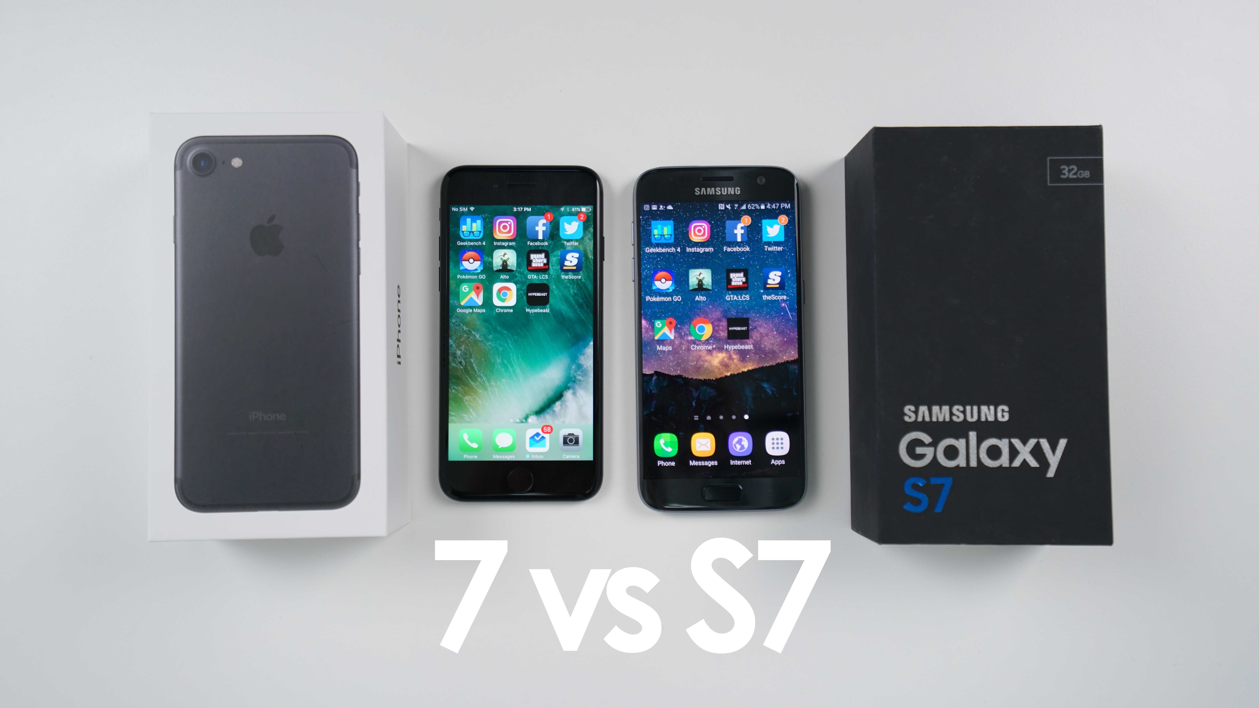 iPhone 7 vs galaxy s7