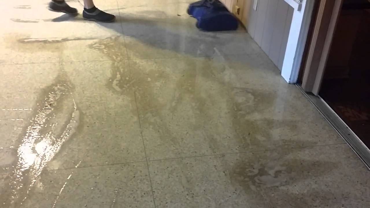 dirty terrazzo floor