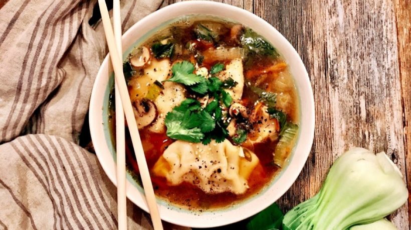 Chinese dumpling soup recipe with chicken