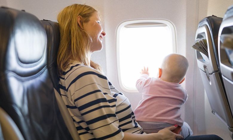 What precautions should a baby take while flying?