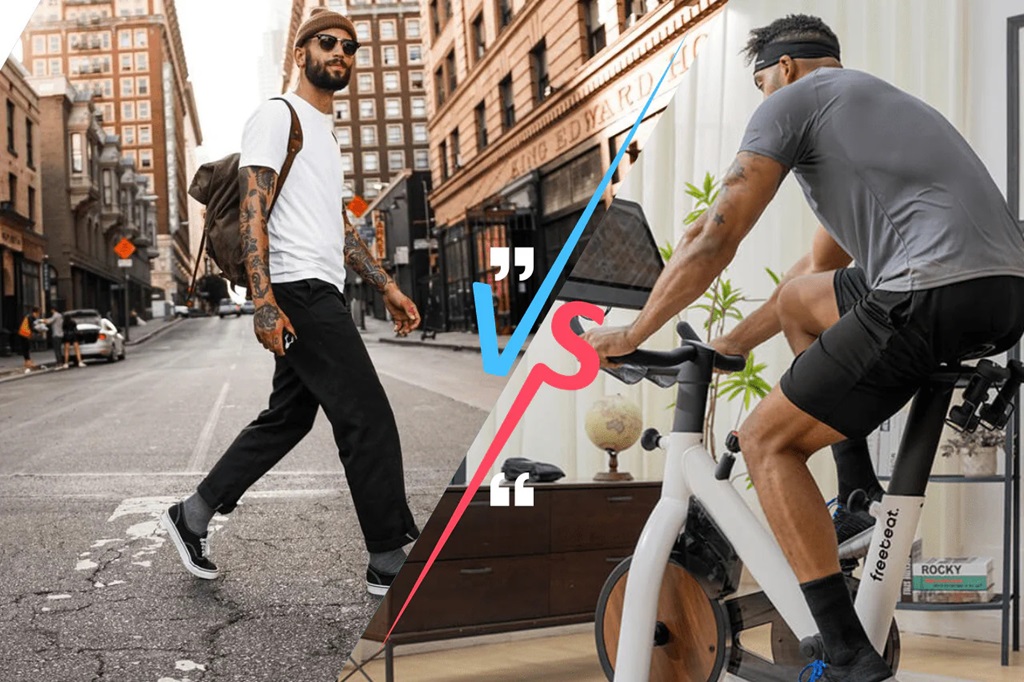 Is it better to ride a stationary bike or walk?