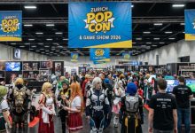 Cosplayers and gaming fans gathered at Messe ZĂĽrich for the Zurich Pop Con and Game Show 2026