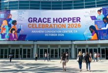 Grace Hopper Celebration 2026 Anaheim convention center event banner October