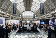 Jewellery Show London 2026 exhibition floor at Olympia National Hall