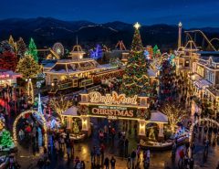 Dollywood park covered in millions of holiday lights during Smoky Mountain Christmas festival 2026